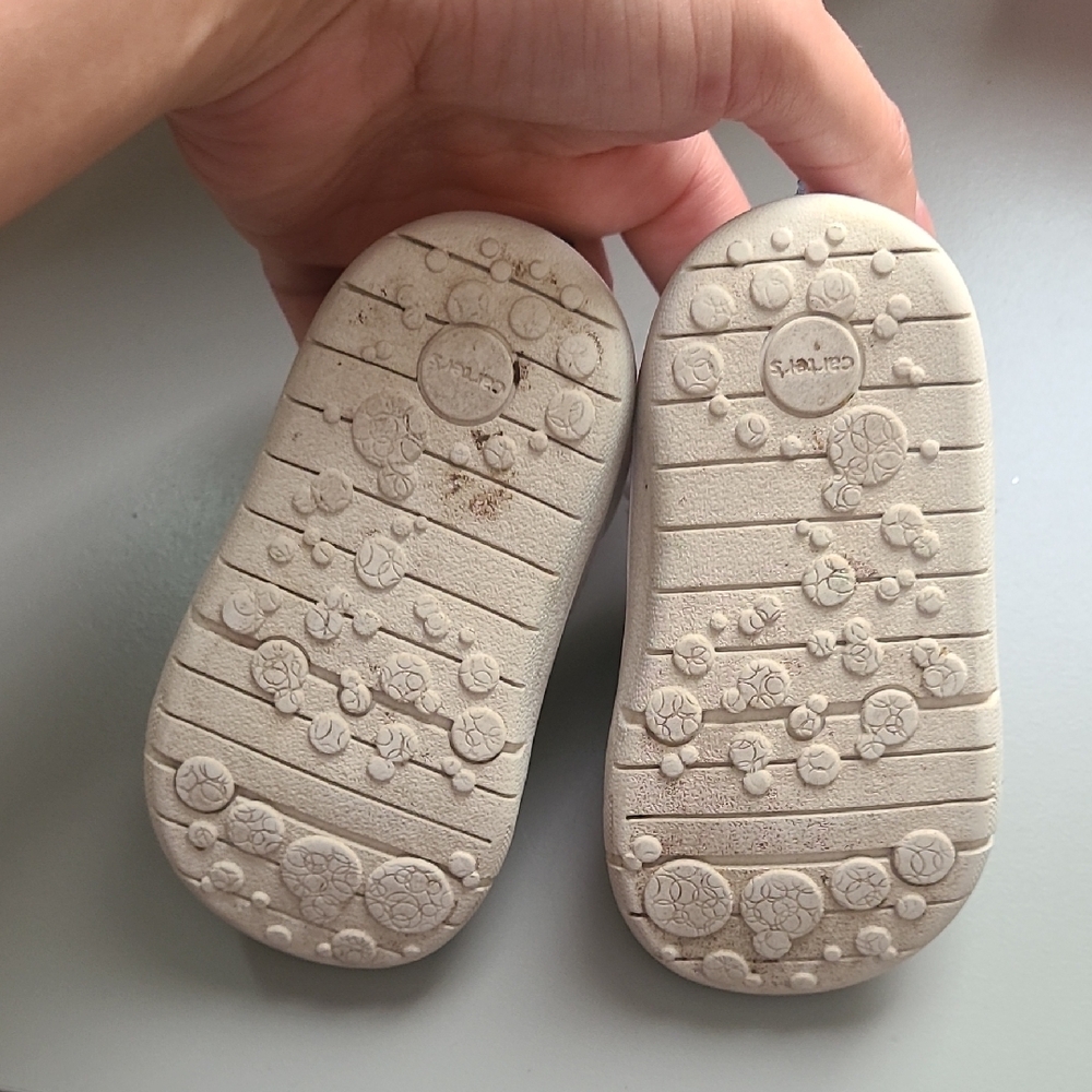 Carter's Cream Baby Walker Shoes with Velcro Straps - Picture 6 of 7